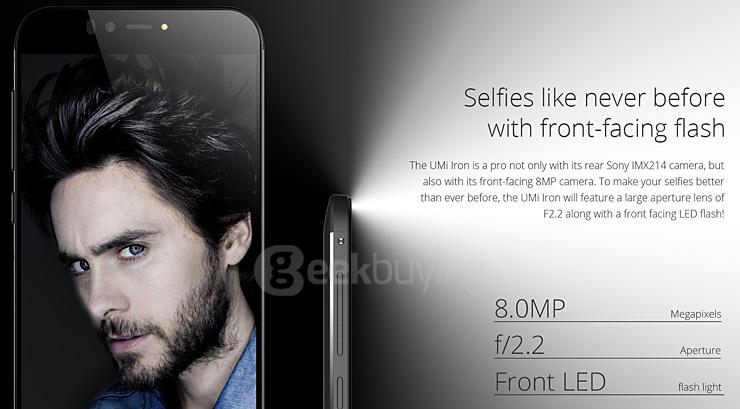 [HK Stock] UMI IRON Pro 4G LTE 5.5inch FHD Android 5.1 3GB 16GB Smartphone 64bit MTK6753 Octa Core 1.3GHz 13.0MP Touch ID - Silvery White