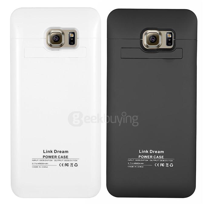 Link Dream 4500mAh External Backup Battery Power Case with Indicator Light for Samsung S6 Edge+ Plus - Black