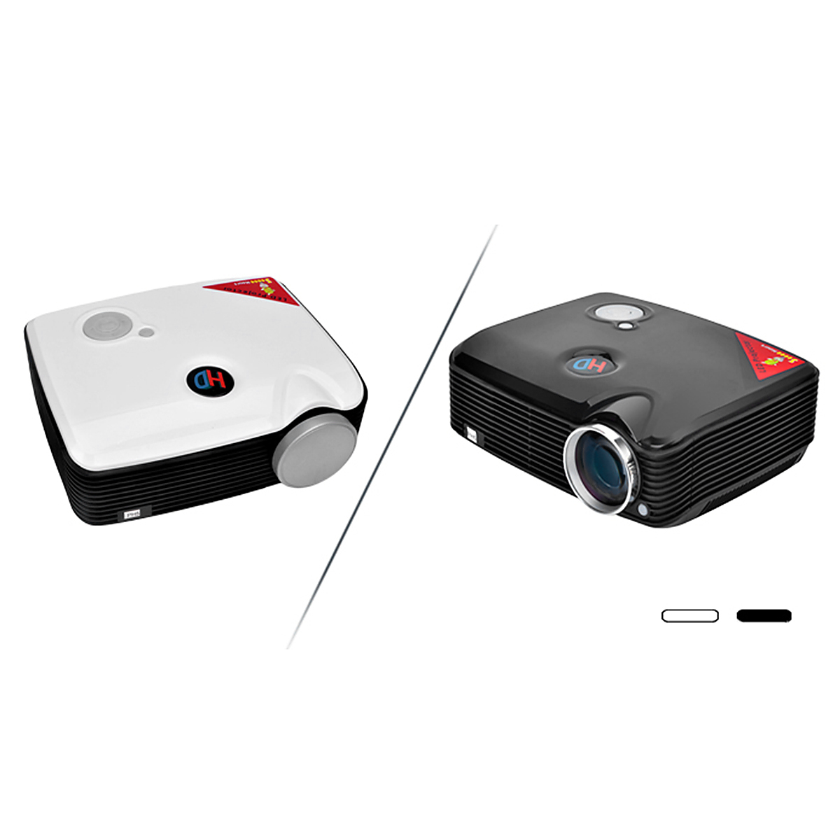 ProHome PH5 500 Lumens 800*600 LED Projector Home Theater with HDMI USB VGA Input - White