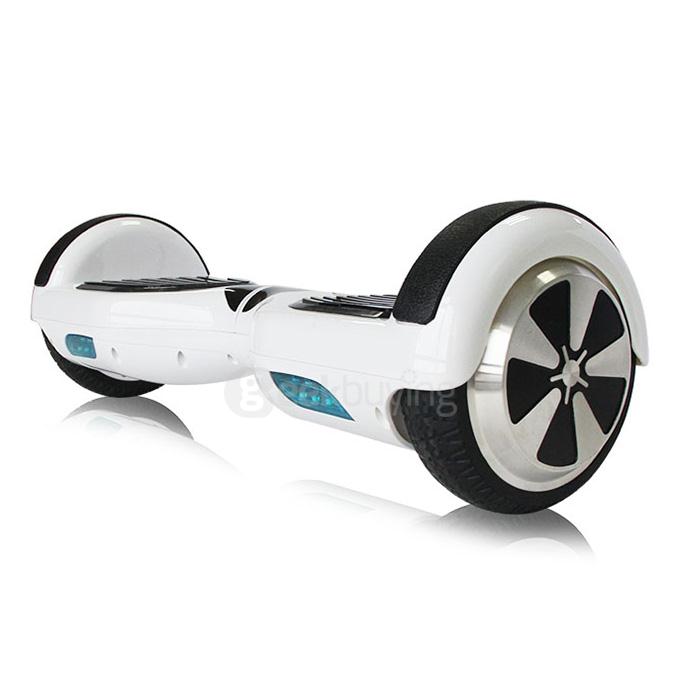 6.5 Inches 2200mAh Dual Wheel Self Balancing Scooter Electric Urban Shredder Drifting Board with Bumper - White