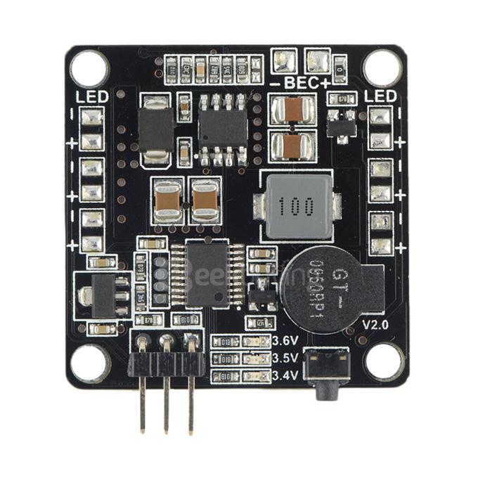 5in1 Power Distribution Board PDB BEC 5V/3A LED Control Tracker Low Voltage Alarm LED & Power HUB