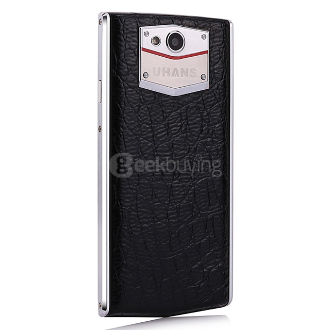 (Package B) UHANS U100 4.7inch HD Screen 2GB RAM 16GB ROM Android 5.1 4G MTK6735 Smartphone (Black) + Original Protective PU Leather for UHANS U100