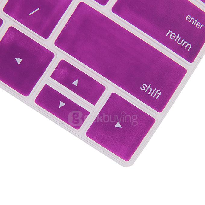 [Wholesale] 10 pcs Waterproof Dustproof Silicone Keyboard Protective Film Protector Cover for 12inch US Apple Macbook - Purple