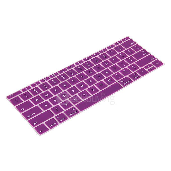 [Wholesale] 10 pcs Waterproof Dustproof Silicone Keyboard Protective Film Protector Cover for 12inch US Apple Macbook - Purple