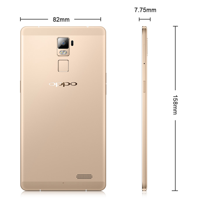 [HK Stock] OPPO R7 Plus 2.5D 6.0inch Android 5.1 3GB 32GB Smartphone 64Bit Qualcomm MSM8939 Octa Core 13.0MP Gorilla 3 VOOC Flash Charge 4100mAh - Golden