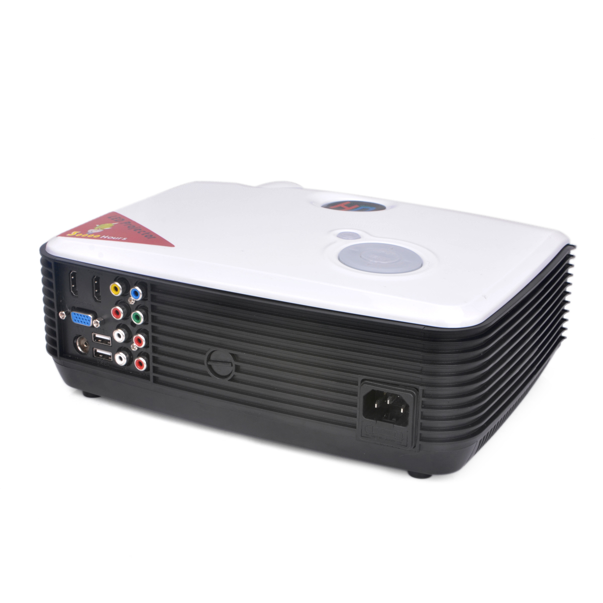 ProHome PH5 500 Lumens 800*600 LED Projector Home Theater with HDMI USB VGA Input - White