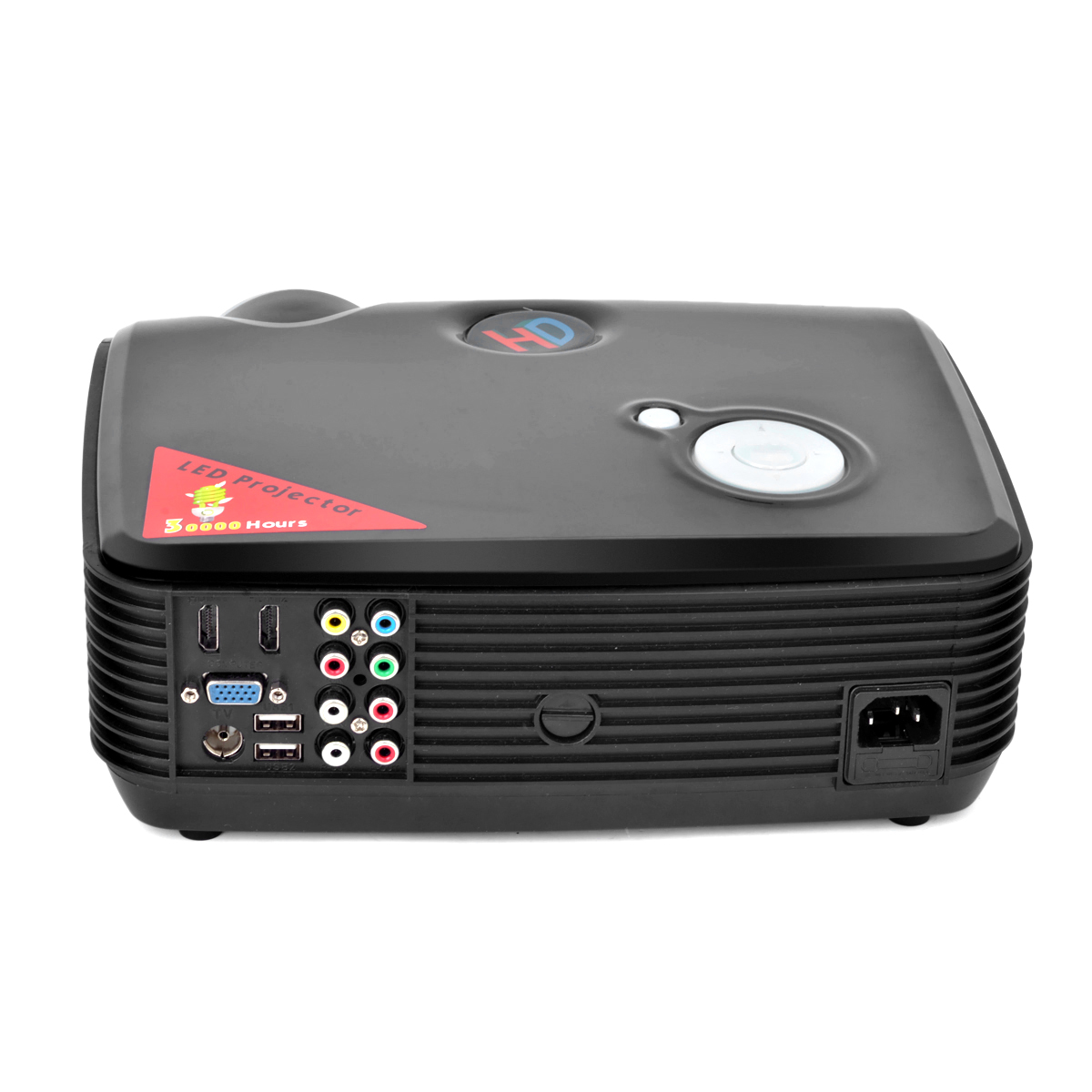 ProHome PH5 500 Lumens 800*600 LED Projector Home Theater with HDMI USB VGA Input - White