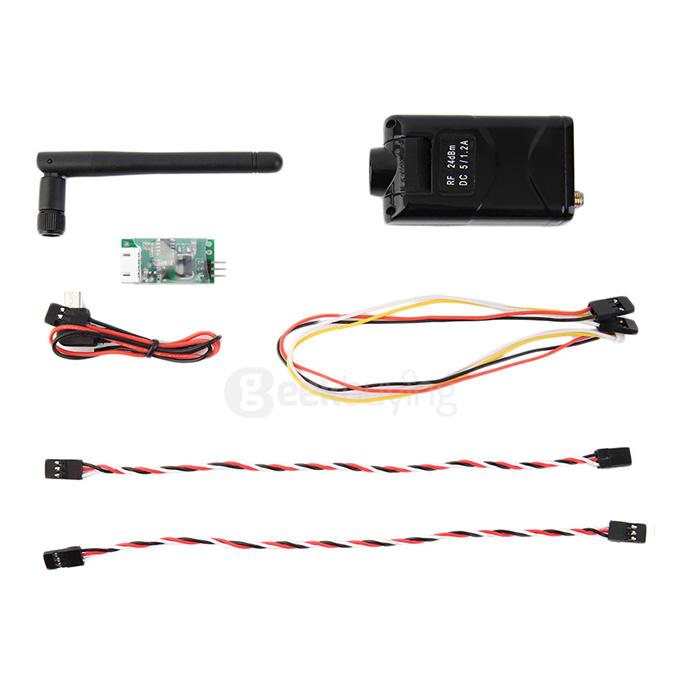 5.8G 32CH 400MW 1080P HD FPV Wireless Transmitter DV Camera 2dBi Antenna OSD Power Board Frame Kit Combo