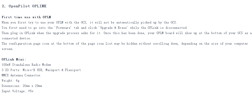 OpenPiolot CC3D Revolution Flight Controller /Oplink/ M8N GPS /Distribution Board