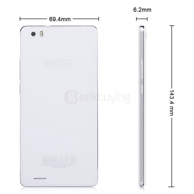 [HK Stock] CUBOT X16 5.0inch FHD 4G FDD-LTE Android 5.1 2GB 16GB Smartphone 64bit MTK6735A Quad Core 16.0MP OTG HotKnot - White