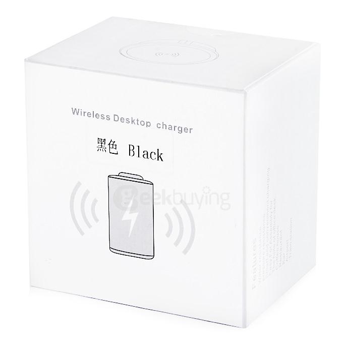 QI Standard Desk Wireless Charger Pad with USB Cable for Samsung/iPhone/LG/HTC - Black