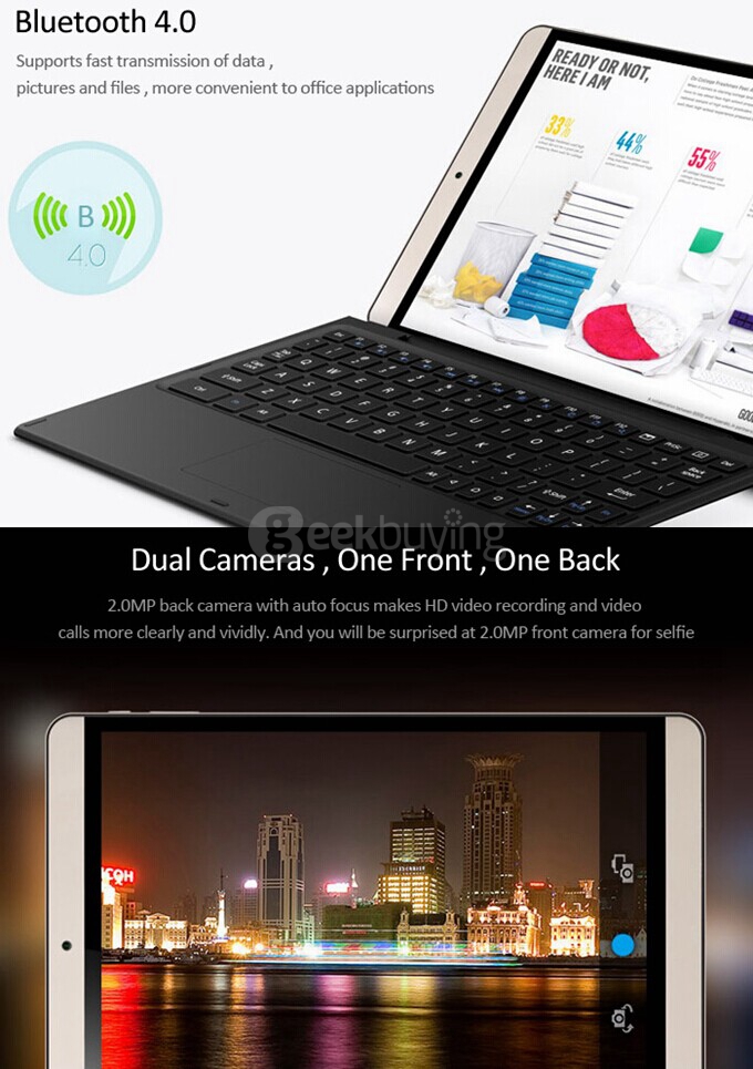 Onda V919 Air 9.7 Inch Dual Boot Windows8.1 + Android4.4 Tablet PC 2GB/64GB Intel Z3735F Quad Core 1.83GHz IPS 2048*1536 HDMI OTG WiDi - Golden