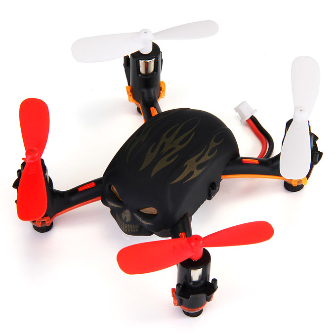 Global Drone GW008 Mini Skull 2.4G 4CH 6Axis Automatic Parallel System 3D Rolling RC Quadcopter - Black