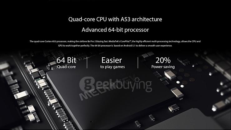 Ulefone Be Pro 2 5.5inch 4G LTE Android 5.1 2GB 16GB Smartphone 64-bit MTK6735 Quad Core 1.0GHz 13.0MP HD - Dark Blue