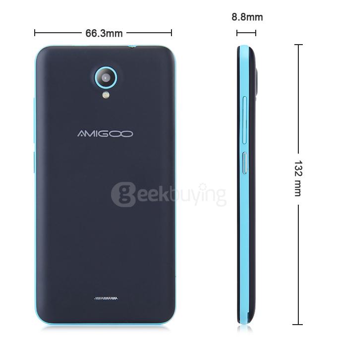 AMIGOO MG300 4.5inch MTK6572 Dual Core 1.0GHz Smartphone Android 4.4.2 512MB RAM 4GB ROM 5.0MP Camera - Blue