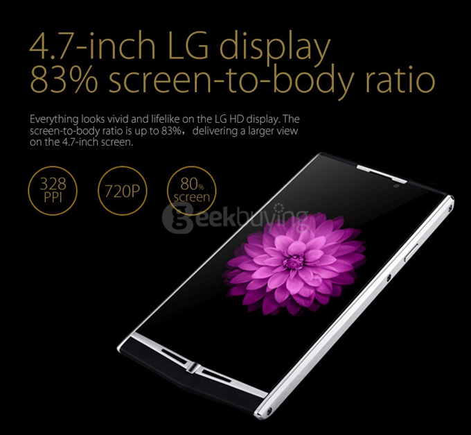 (Package B) UHANS U100 4.7inch HD Screen 2GB RAM 16GB ROM Android 5.1 4G MTK6735 Smartphone (Black) + Original Protective PU Leather for UHANS U100