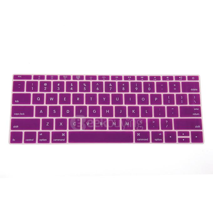 [Wholesale] 10 pcs Waterproof Dustproof Silicone Keyboard Protective Film Protector Cover for 12inch US Apple Macbook - Purple