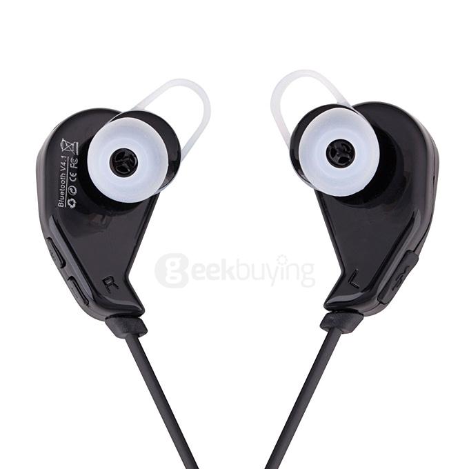 Uhappy S02 Sports Headset Bluetooth 4.1 Stereo Wireless Headset In-Ear Microphone Handfree Anti-Sweat Earphone - Black