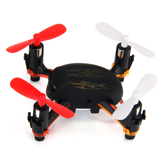 Global Drone GW008 Mini Skull 2.4G 4CH 6Axis Automatic Parallel System 3D Rolling RC Quadcopter - Black
