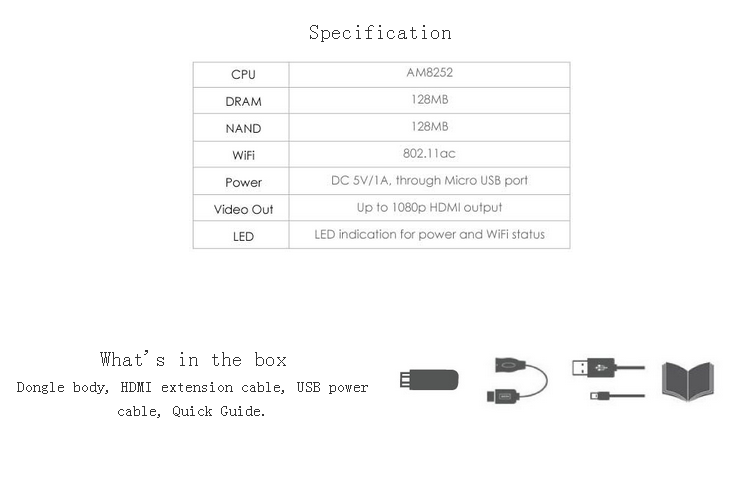 MiraScreen 2.4G 5G WiFi Display Dongle DLNA EZMirror EZAir Airmirror AM8252 RTL8811 AC WIFI