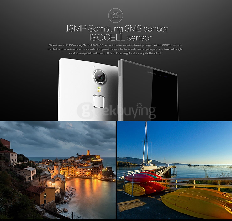 [HK Stock] DOOGEE F5 5.5Inch FHD SHARP Screen Android 5.1 3GB RAM 16GB ROM Smartphone 64bit MT6753 Octa Core Touch ID - Silver