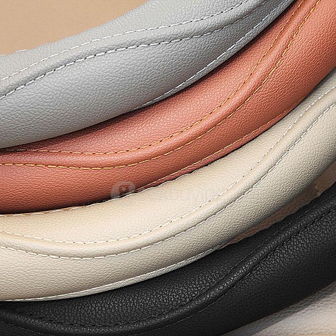 LEBOSH DBL-1521 Sports Style Leather Steering Wheel Cover - Brown