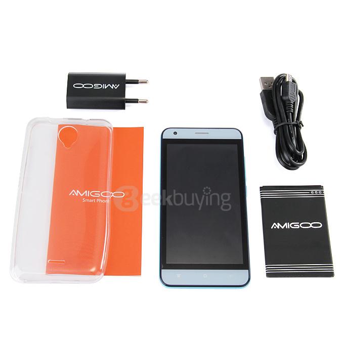 AMIGOO MG300 4.5inch MTK6572 Dual Core 1.0GHz Smartphone Android 4.4.2 512MB RAM 4GB ROM 5.0MP Camera - Blue