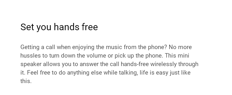 EasyAcc P6697 Shockproof Portable Wireless Bluetooth Speaker With MIC Support Micro SD Card Playing & FM - Black