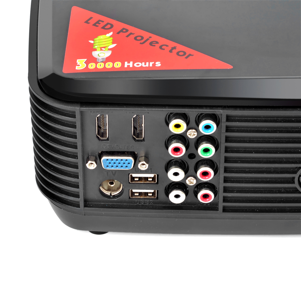 ProHome PH5 500 Lumens 800*600 LED Projector Home Theater with HDMI USB VGA Input - White