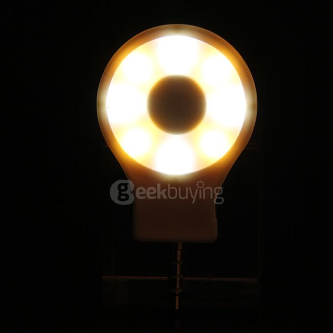 RK-07 Selfie Enhancing Flash Light External Self Control Autodyne Flash Light for iOS Android - White