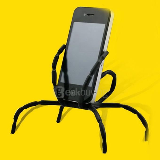 Universal Spider Holder for Mobile Phone 8 Leg Cell Phone Spider Holders Bicycle Car Home Use - Black