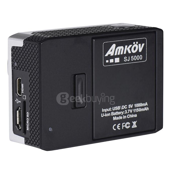 AMKOV SJ5000 WiFi 14MP 1080P Action Camera Digital Video Camera Waterproof 3ATM -  Silver