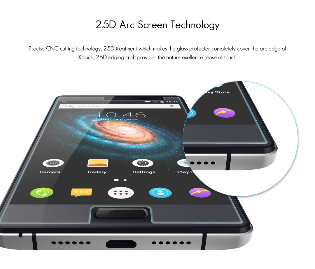 [HK Stock]Original 9H+ Tempered Glass Screen Protector Ultra Thin Premium Screen Film for Bluboo Xtouch Smartphone - Transparent
