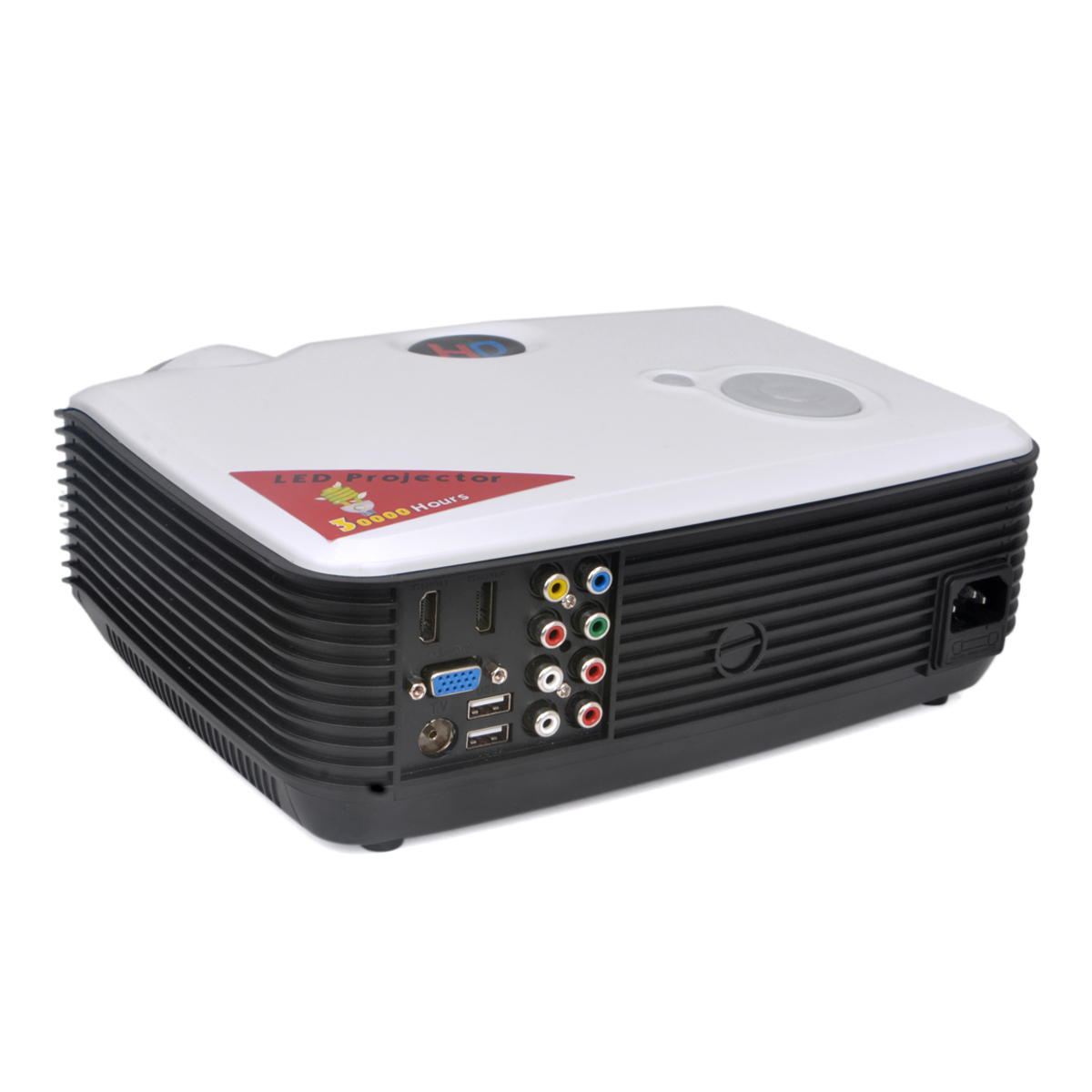 ProHome PH5 500 Lumens 800*600 LED Projector Home Theater with HDMI USB VGA Input - White