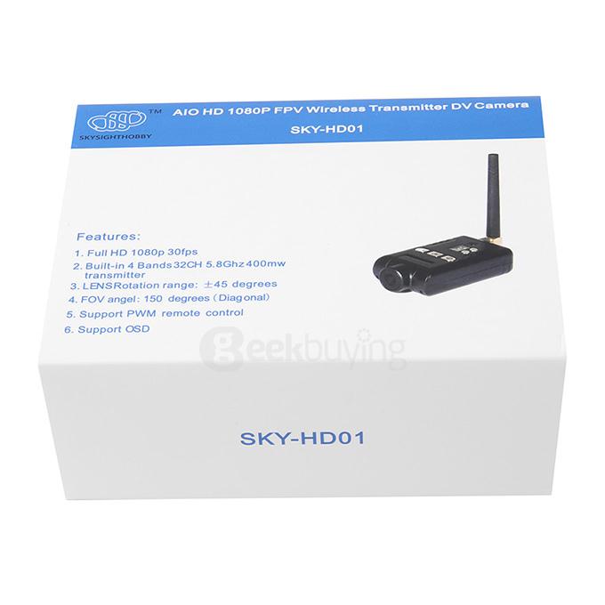 5.8G 32CH 400MW 1080P HD FPV Wireless Transmitter DV Camera 2dBi Antenna OSD Power Board Frame Kit Combo