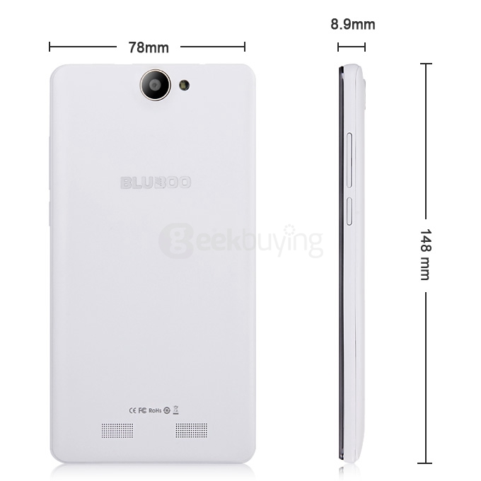 BLUBOO X550 5.5inch 4G FDD-LTE 5300mAh Android 5.1 Smartphone MTK6735 Quad Core 2GB 16GB IPS HD HotKnot Smartwake - White