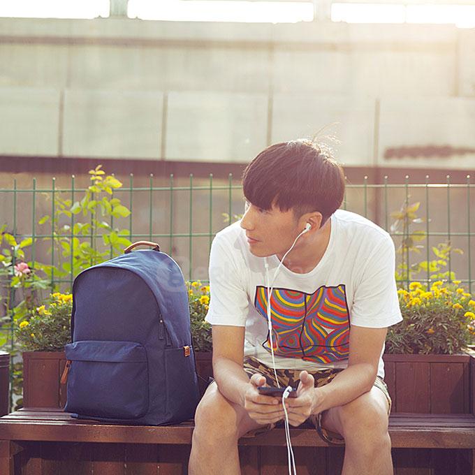 Original Xiaomi Bag Simple Preppy Style Shoulder Bag Casual Backpack - Blue