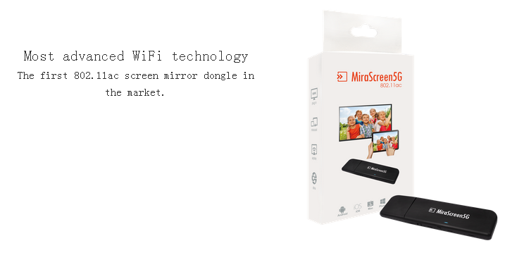 MiraScreen 2.4G 5G WiFi Display Dongle DLNA EZMirror EZAir Airmirror AM8252 RTL8811 AC WIFI