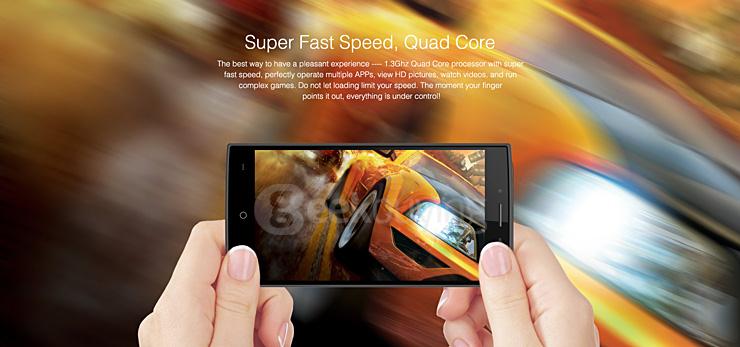 [HK Stock] LEAGOO Alfa 5 Smartphone 5.0inch IPS HD Spreadtrum SC7731 Quad core 1.3GHz 1GB RAM 8GB ROM 3G GPS Smart Wake - Black
