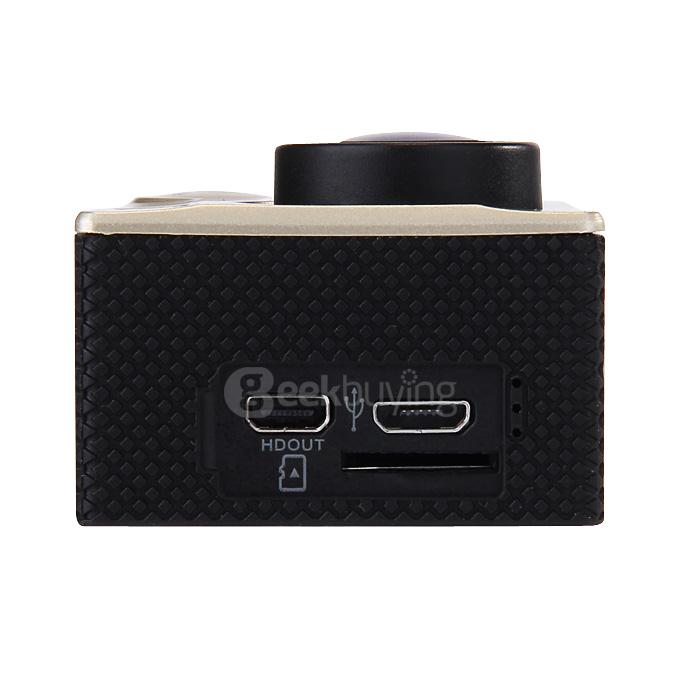 X1 Allwinner V3 Ultra HD DV Sport Camera with 16.0M Pixels 1080P H.264 170 Degrees Wide Angles WiFi Function - Gold