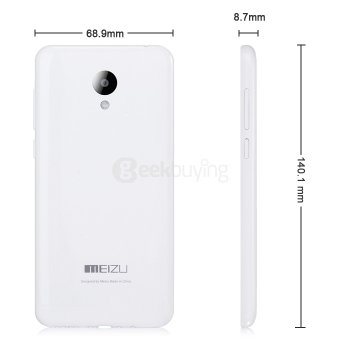 MEIZU M2 Mini 5.0inch 4G Android 5.1 Flyme 4.5 2GB 16GB Smartphone 64bit MT6735 Quad Core 13.0MP 5.0MP Miracast - White