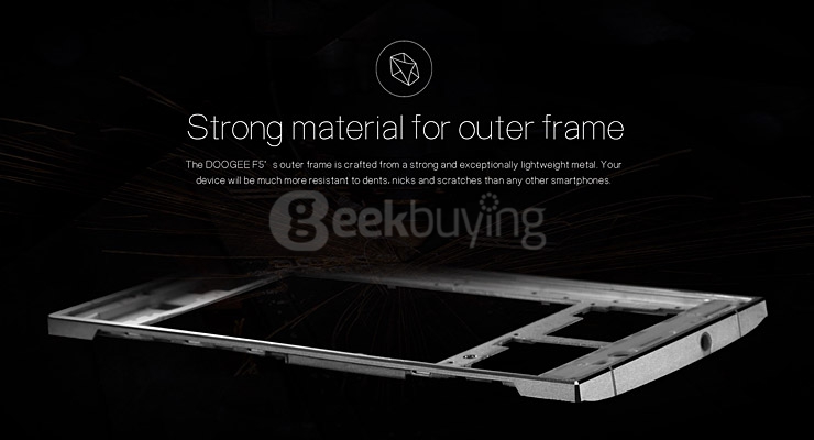 [HK Stock] DOOGEE F5 5.5Inch FHD Screen Android 5.1 3GB RAM 16GB ROM Smartphone 64bit MT6753 Octa Core Touch ID - Gold