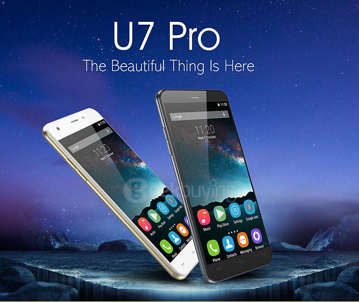 Oukitel U7 Pro 5.5inch IPS HD Android 5.1 1GB RAM 8GB ROM Smartphone MT6580 Quad Core 1.3GHz 13.0MP 3G GPS - Golden