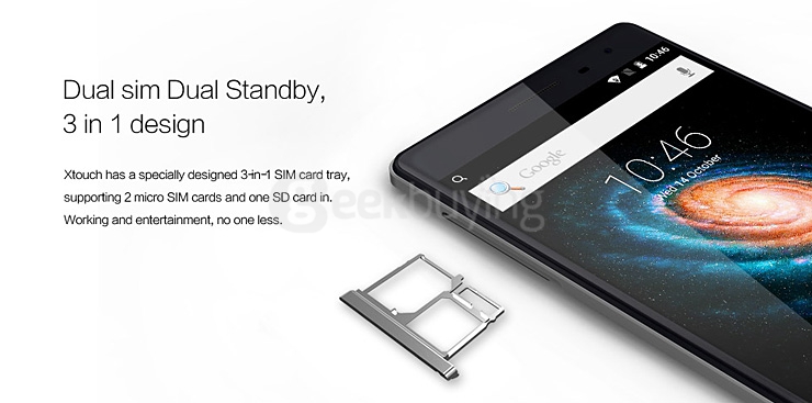 BLUBOO Xtouch 5.0inch FHD 4G LTE Android 5.1 3GB 32GB Smartphone 64bit MTK6753W Octa Core 13.0MP Touch ID - Dark Blue