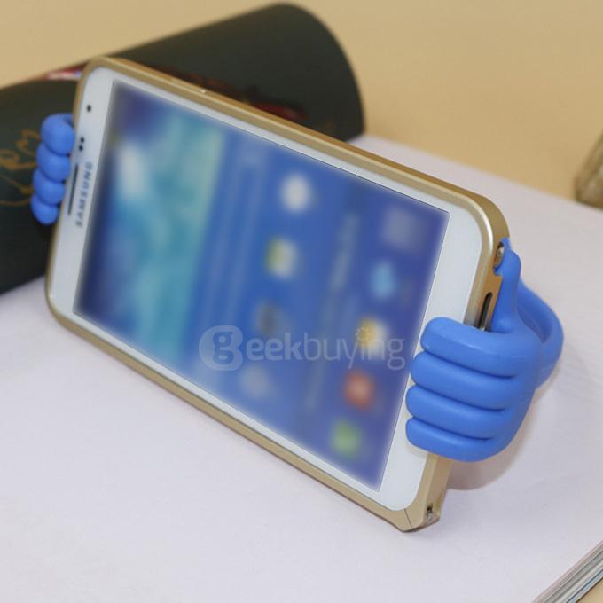 Silicone Thumb OK Design Stand Holder For Mobile Phone Android Phone Tablets iPad mini - Blue