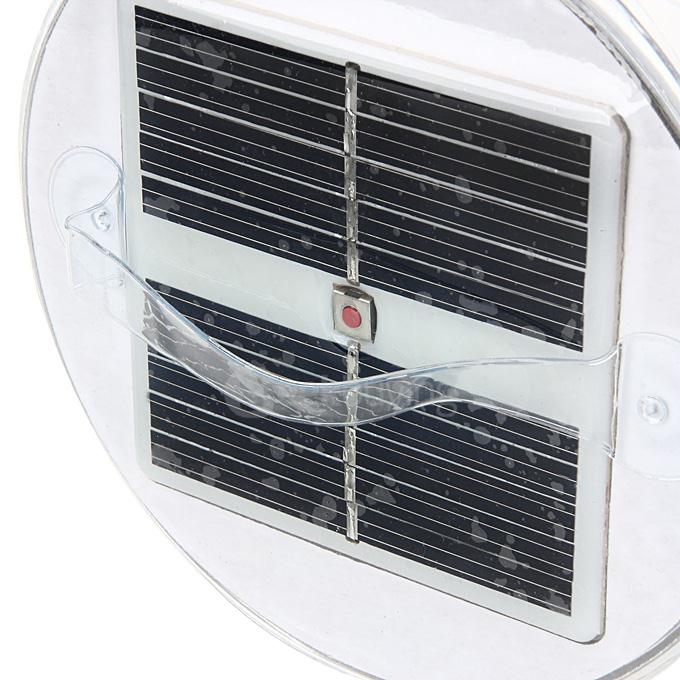 Portable Inflatable 10-LED RGB Light Solar Powered Folding Lantern w/ 8-Mode - White Light