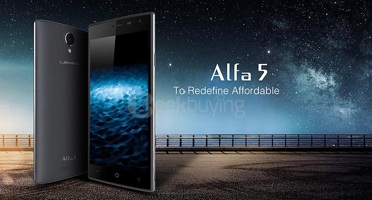[HK Stock] LEAGOO Alfa 5 Smartphone 5.0inch IPS HD Spreadtrum SC7731 Quad core 1.3GHz 1GB RAM 8GB ROM 3G GPS Smart Wake - White