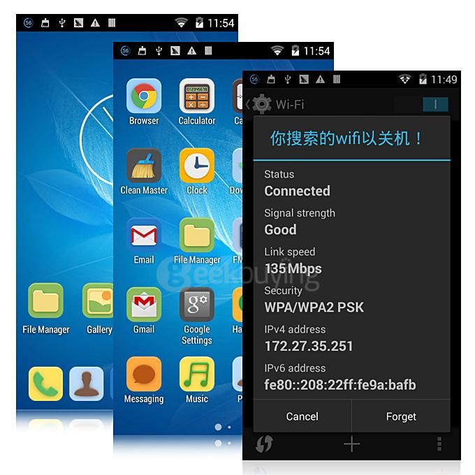 AMIGOO MG300 4.5inch MTK6572 Dual Core 1.0GHz Smartphone Android 4.4.2 512MB RAM 4GB ROM 5.0MP Camera - Blue