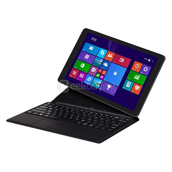 CHUWI Vi10 10.6 inch Removable Magnetic Docking Touchpad Keyboard with Leather Case - Black