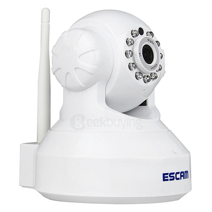 ESCAM QF001 WiFi 720P Smart Wireless Webcam Security Camera - White